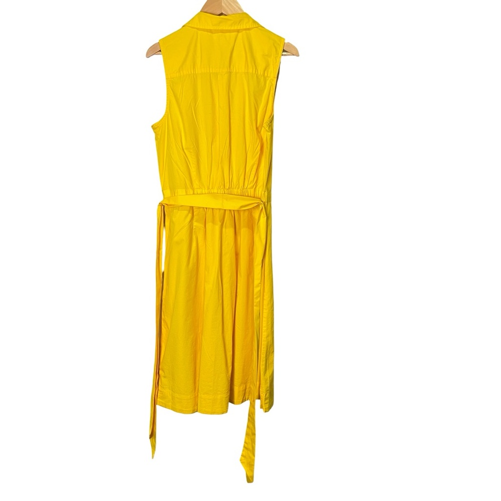 J. Crew Factory Sleeveless Tie-waist Shirtdress in Yellow, Size 6 - Picture 6 of 10